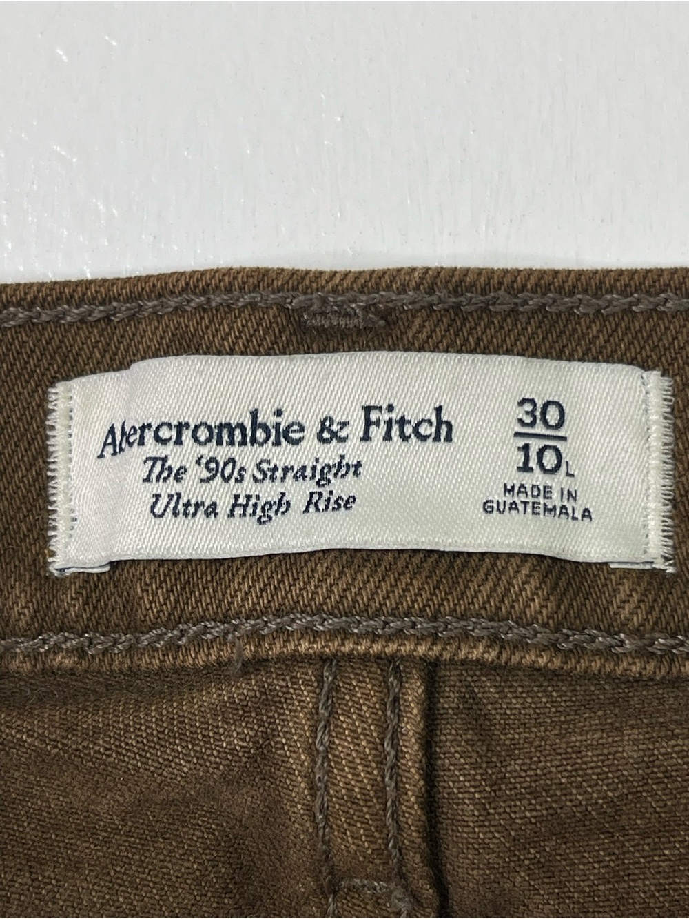 Abercrombie & Fitch Pants Womens 30 10 Brown The 90s Straight Ultra High Rise - Picture 7 of 12
